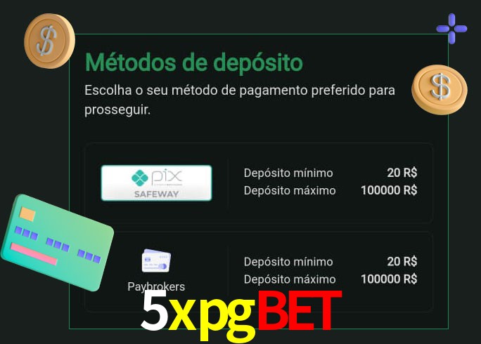 O cassino 5xpgbet oferece uma grande variedade de métodos de pagamento